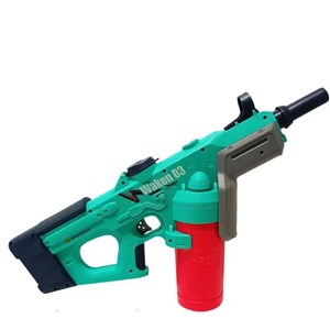 اسباب بازی تفنگ آب پاش شارژی سبز-آبی Electric Water Gun WAKEN 03 _اسباب بازی تفنگ